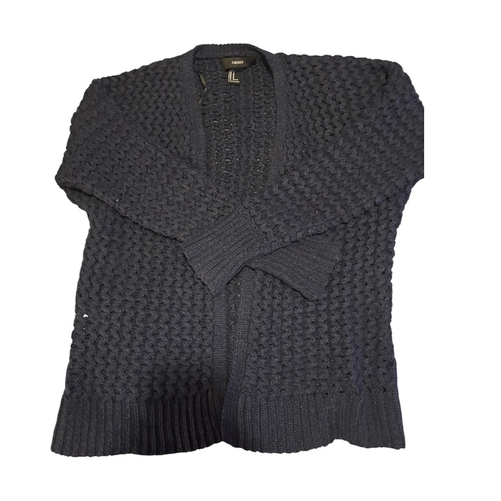Forever 21 Women’s Navy Textured Cardigan